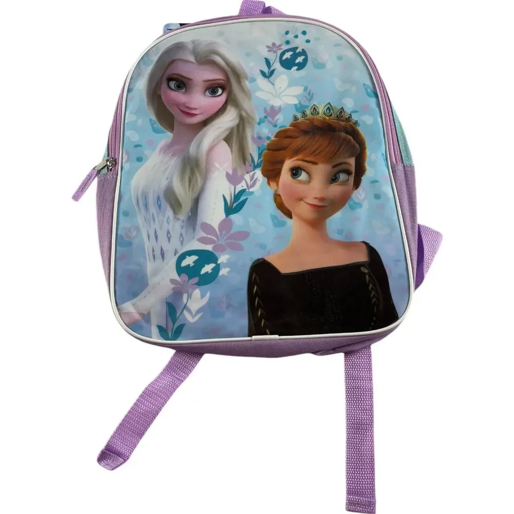 Disney Frozen Elsa Anna Backpack Kids School Bag Purple Teal 16 inch New